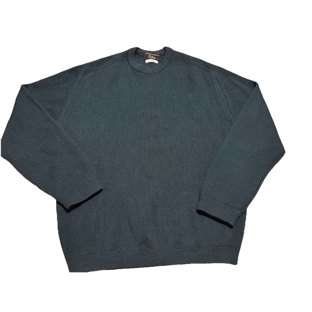 RARE VTG Dayton's 100% Wool Made in Austria Rib Knit Green Sweater Small 60s 70s